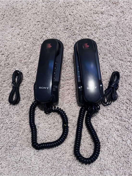 Sony Other - Vintage Sony Black Corded Wall Handset Phone